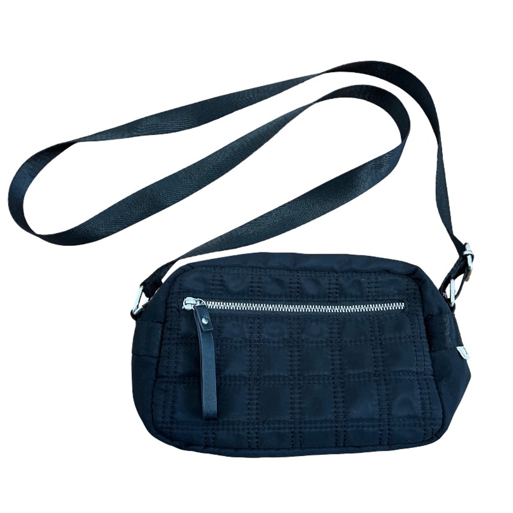 Mudd Black Crossbody Bag Y2K Zip Top Adjustable Strap Casual Everyday Purse